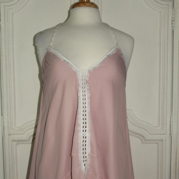 Pink Halter Peplum Top - Picture 1 of 2